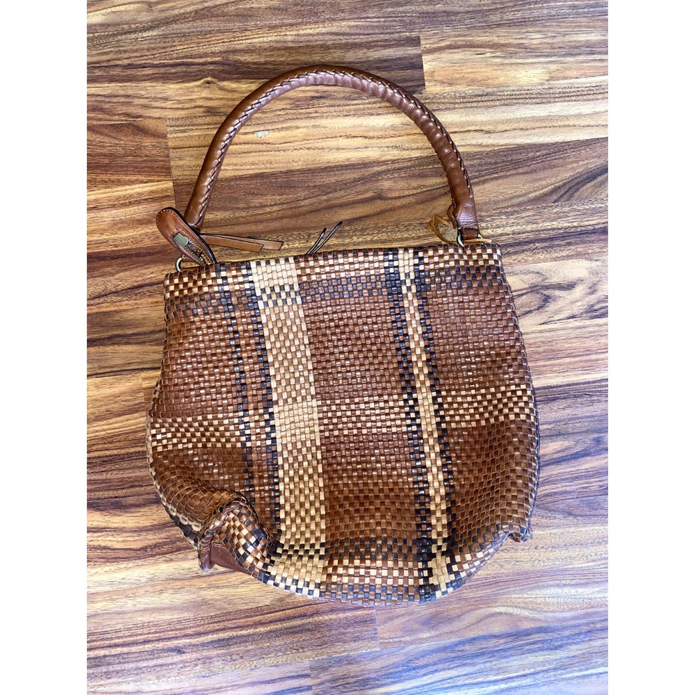 Genuine Leather Women's Brown Textured Shoulder Bag